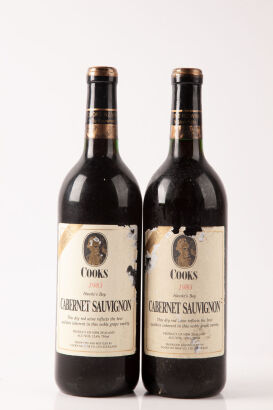 (2) 1983 Cooks Cabernet Sauvignon, Hawkes Bay (TOL) (BSL)