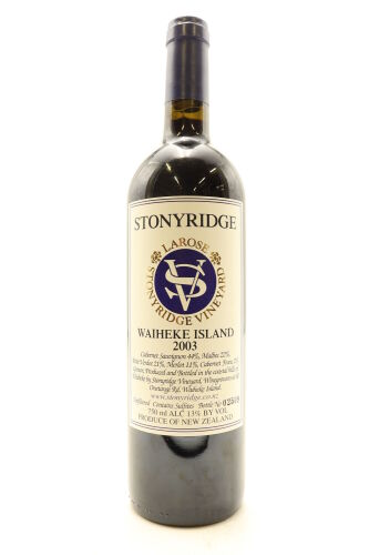 (1) 2003 Stonyridge Vineyard Larose, Waiheke Island