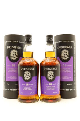 (2) Springbank 18 Year Old Single Malt Scotch Whisky, 46% ABV