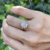 An 18ct Rose Gold, traditional Diamond Cluster Ring of 1.28 carats - 4