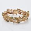 18ct Yellow Gold, Foliage Design 1.80ct Emerald Bracelet