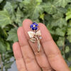 18ct Yellow Gold Estate Damond Flower Brooch - 2