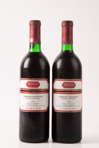 (2) 1987 Matua Valley Dartmoor Smith Cabernet Sauvignon, Hawkes Bay