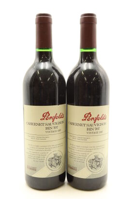 (2) 1997 Penfolds Bin 707 Cabernet Sauvignon, South Australia