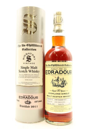 (1) Signatory Vintage The Un-Chillfiltered Collection Edradour 10 Year Old Single Malt Scotch Whisky, 46% ABV