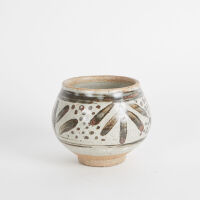 A Wax Resist Floral Decorated Bernard Leach Jar