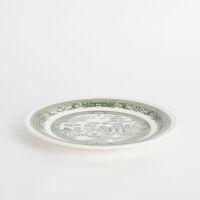 A Green Crown Lynn Willow Pattern Plate