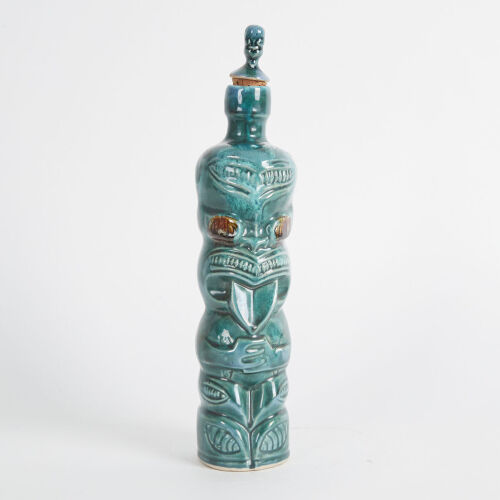 A Rare Orzel Titoki Bottle with Maori Bust Stopper