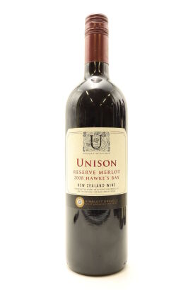 (1) 2008 Unison Vineyard Reserve Merlot, Gimblett Gravels