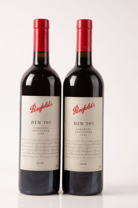 (2) 2002 Penfolds Bin 707 Cabernet Sauvignon, South Australia