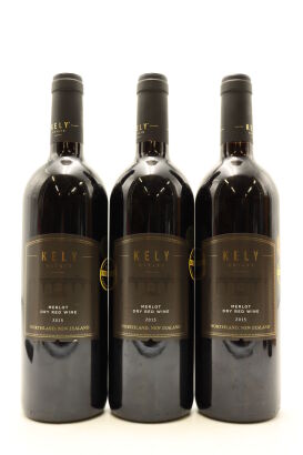 (3) 2015 Kely Estate Merlot, Northland