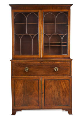 A Georgian Mahogany Secrétaire Bookcase