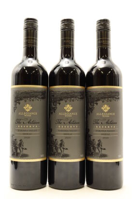 (3) 2020 Allegiance Wines The Artisan Reserve Barossa Valley Shiraz, Australia