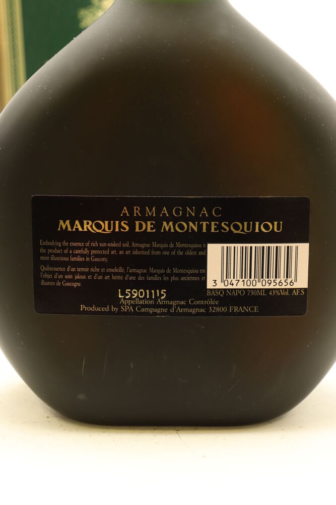 1) Marquis de Montesquiou Napoleon Armagnac, 43%ABV