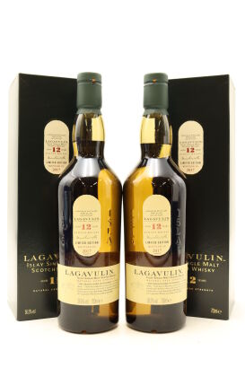 (2) Lagavulin Natural Cask Strength 2017 12 Year Old Single Malt Scotch Whisky, 57.8% ABV