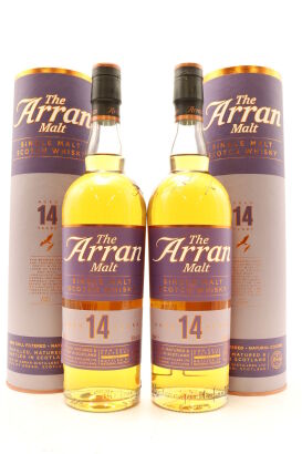 (2) The Arran Malt Distillery 'Pure by Nature' 14 Year Old Single Malt Scotch Whisky