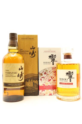 (1) Yamazaki Limited Edition 2021, 43% ABV & Hibiki Blossom Harmony Japanese Blended Whisky, Bottled in 2021, 43% ABV (Sold as One Lot)