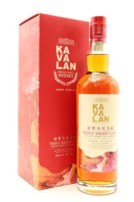 (1) Kavalan Triple Sherry Cask Single Malt Whisky, 40% ABV