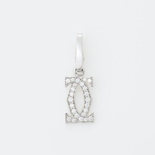 Cartier, 18ct White Gold "C" De Cartier Diamond Pendant with Box