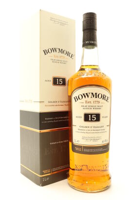 (1) Bowmore 15 Year Old Single Malt Scotch Whisky, 43% ABV