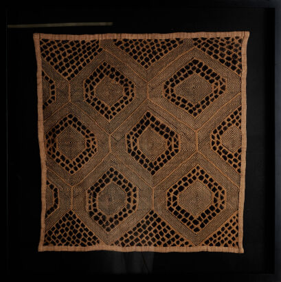 A Framed Kuba Textile, Democratic Republic of Congo