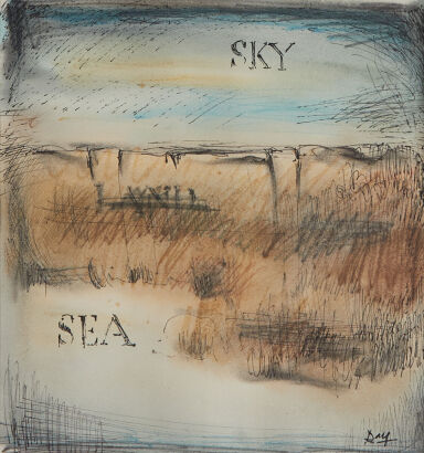 MELVIN DAY Study for Sea Land Sky, Piero della Francesca Series