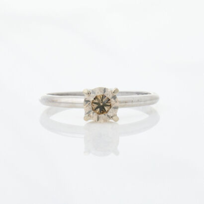 18ct White Gold, .73ct Solitaire Diamond Ring