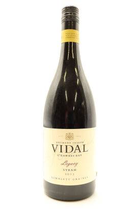 (1) 2013 Vidal Estate Legacy Syrah, Gimblett Gravels [JR16.5] [BC96]