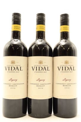 (3) 2019 Vidal Estate Legacy Cabernet Sauvignon - Merlot, Gimblett Gravels