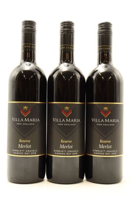 (3) 2019 Villa Maria Reserve Merlot, Gimblett Gravels