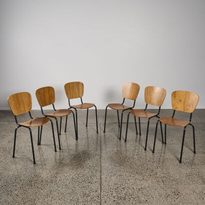 A Suit Of Six Ply Topped School Chairs