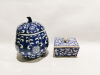 Two Chinese Blue and White Pocelain Floral Jars