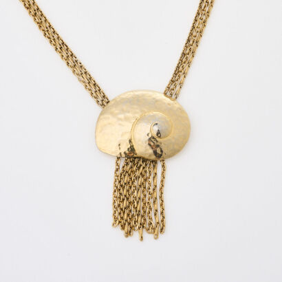 Yves Saint Laurent Nautilus Shell Necklace