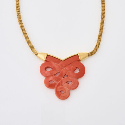 Givenchy Coral Resin Necklace