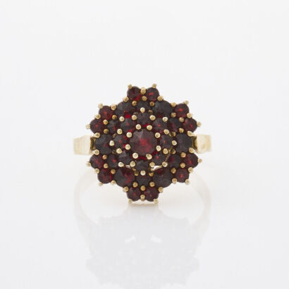 Silver Garnet Ring