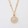 Pasquale Bruni, 18ct Rose Gold and Rose Quartz with Diamond Pendant on 78cm Double Stranded Necklace