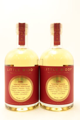 (2) Little Biddy Botanical Pink Gin, 43% ABV, 700ml