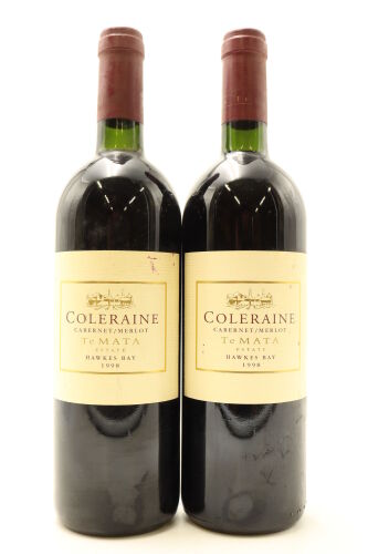 (2) 1998 Te Mata Estate Coleraine, Hawke's Bay