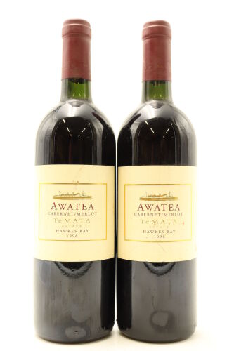 (2) 1996 Te Mata Estate Awatea Cabernets Merlot, Hawke's Bay
