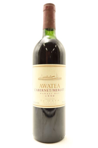 (1) 1990 Te Mata Estate Awatea Cabernets Merlot, Hawke's Bay