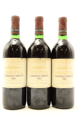 (3) 1985 Te Mata Estate 'Awatea' Cabernets Merlot, Hawke's Bay