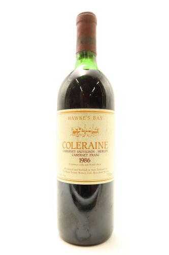 (1) 1986 Te Mata Estate Coleraine, Hawke's Bay