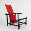 A De Stijl Style Red and Blue Armchair