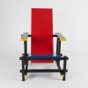 A De Stijl Style Red and Blue Armchair - 2