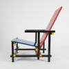 A De Stijl Style Red and Blue Armchair - 3