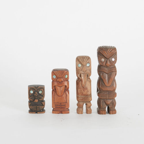 A Collection of Four New Zealand Folk Art Figures