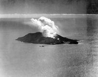 UNKNOWN PHOTOGRAPHER FOR UNITED PRESS PICTURES The wierd island of Whakari as seen from an aeroplane