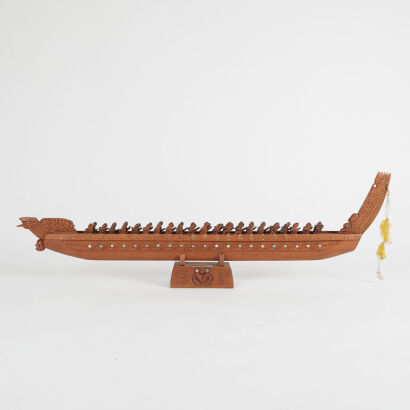 A Large and Impressive Model Waka Taua by Alex Coates