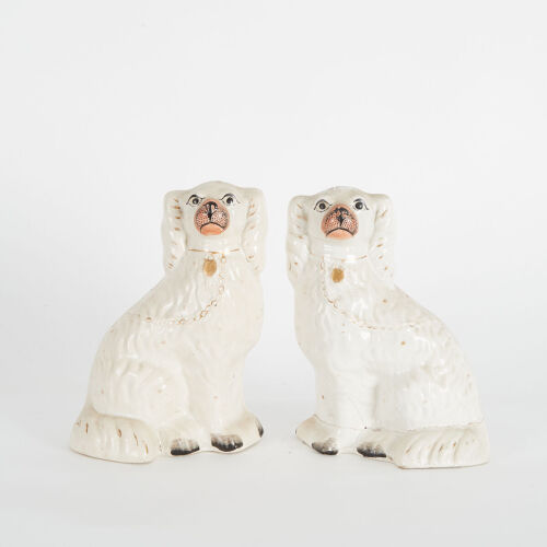 A Pair of Antique Staffordshire Dogs