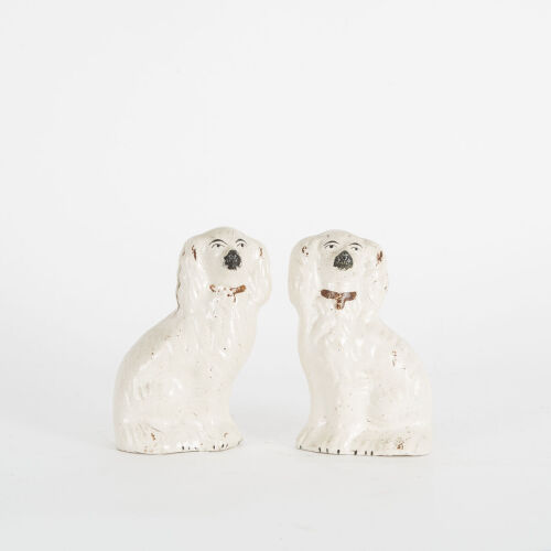 A Pair of Antique Staffordshire Dogs